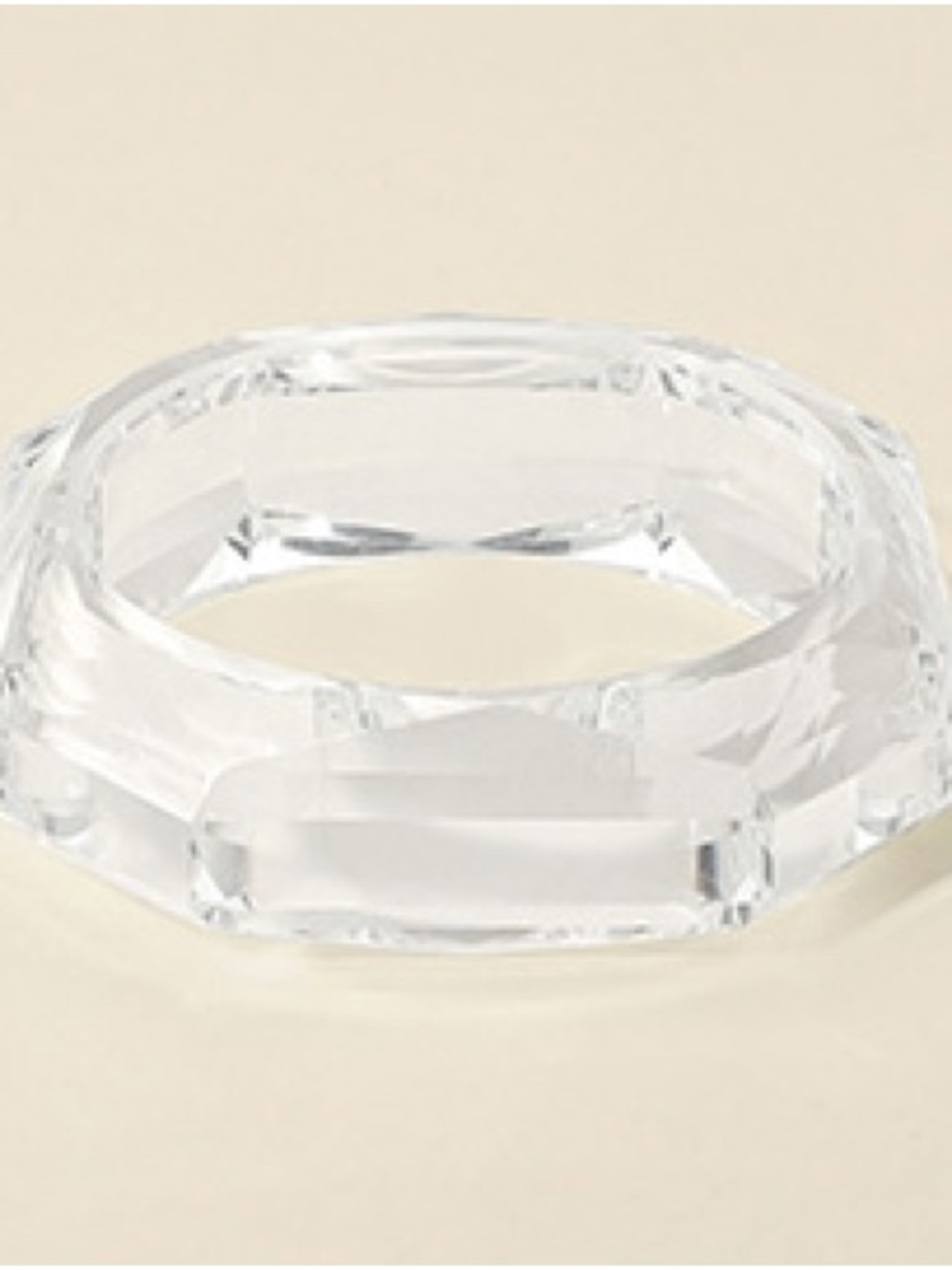Clear Faceted Acrylic Bangle